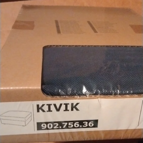 Ikea Kivik footstool slipcover Orrsta Blue Authentic